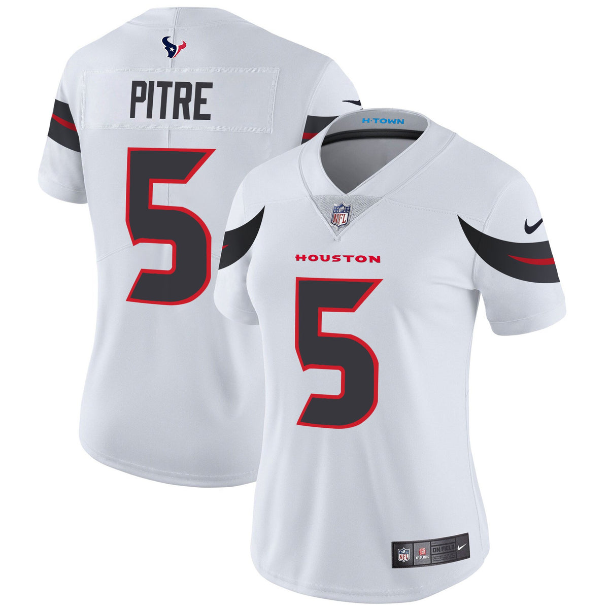 Women's Houston Texans 2024 Vapor Limited Jersey - All Stitched - White - Jalen Pitre — view 1