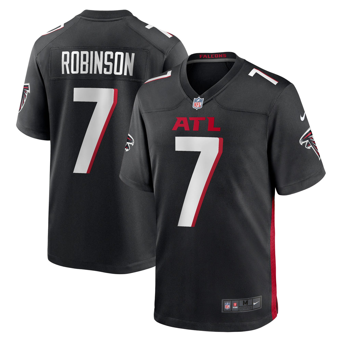 Atlanta Falcons Black Game Jersey - All Stitched - Bijan Robinson — view 1