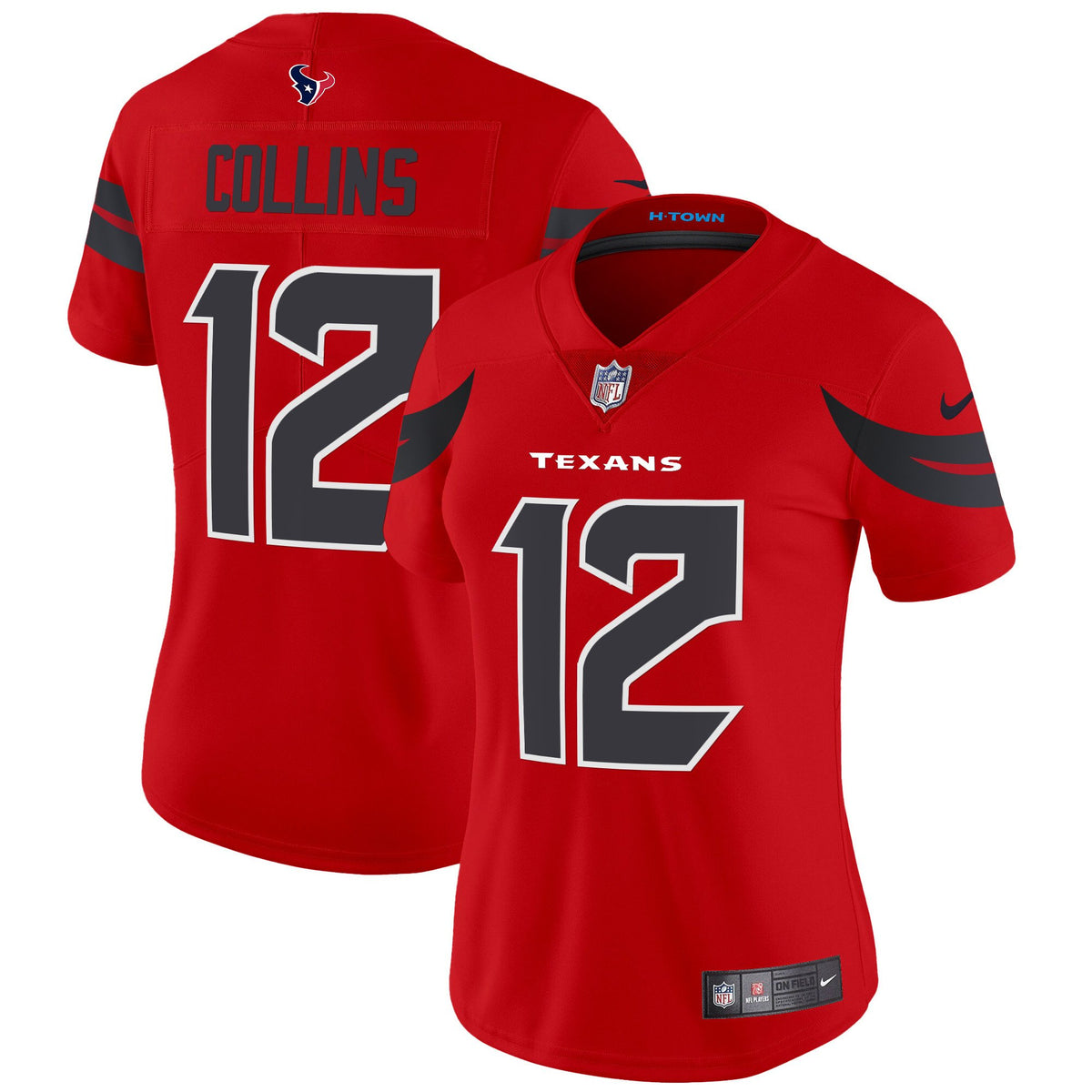 Women's Houston Texans 2024 Vapor Limited Jersey - All Stitched - Red - Nico Collins — view 1