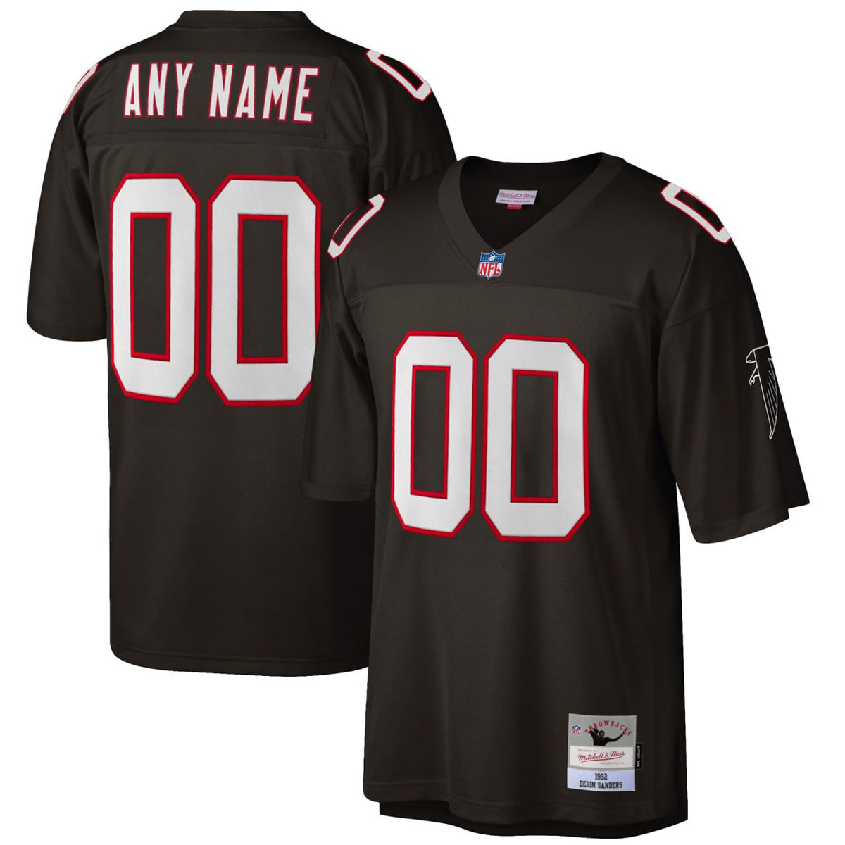 Atlanta Falcons Custom Black Jersey - All Stitched - Black — view 1