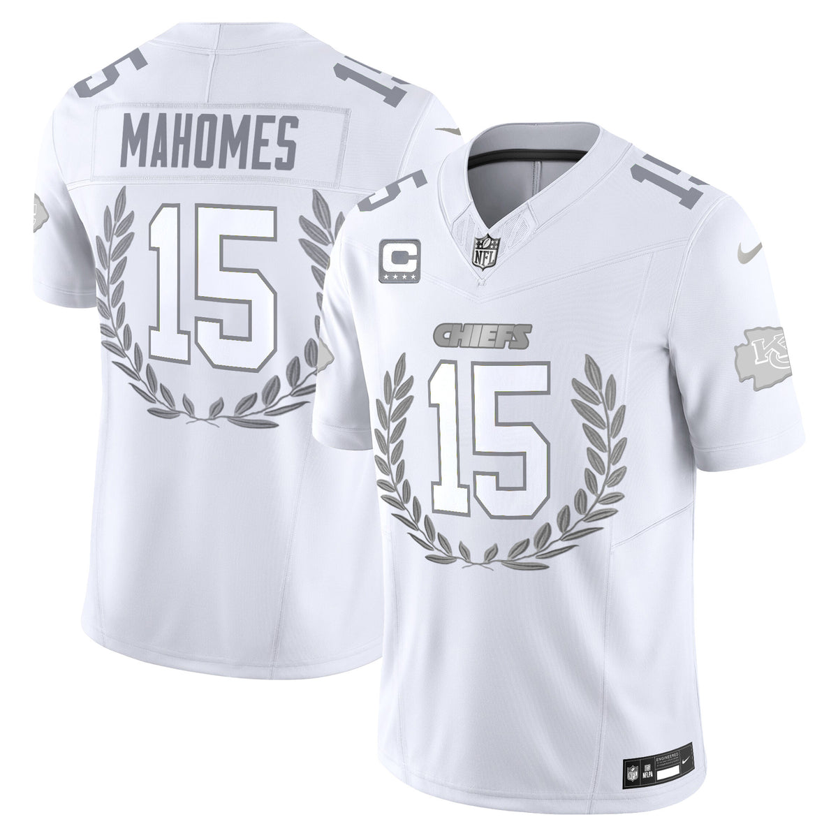 Kansas City Chiefs Platinum MVP Vapor Limited Jersey - All Stitched - Patrick Mahomes — view 1