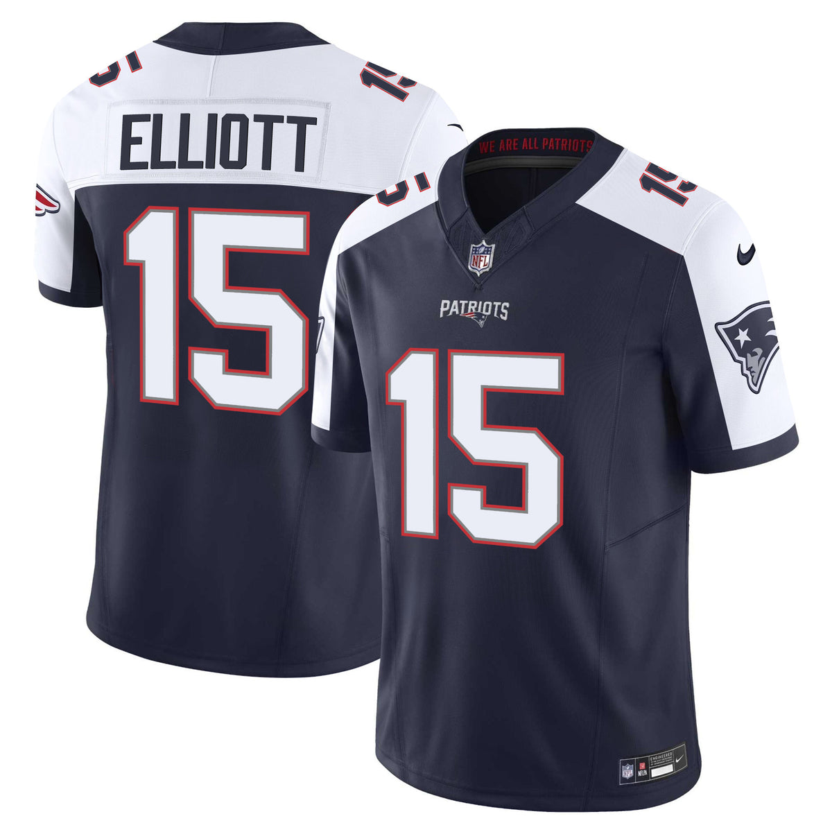 Men's Patriots Vapor Limited Jersey - All Stitched - Alternate - Ezekiel Elliott — view 1