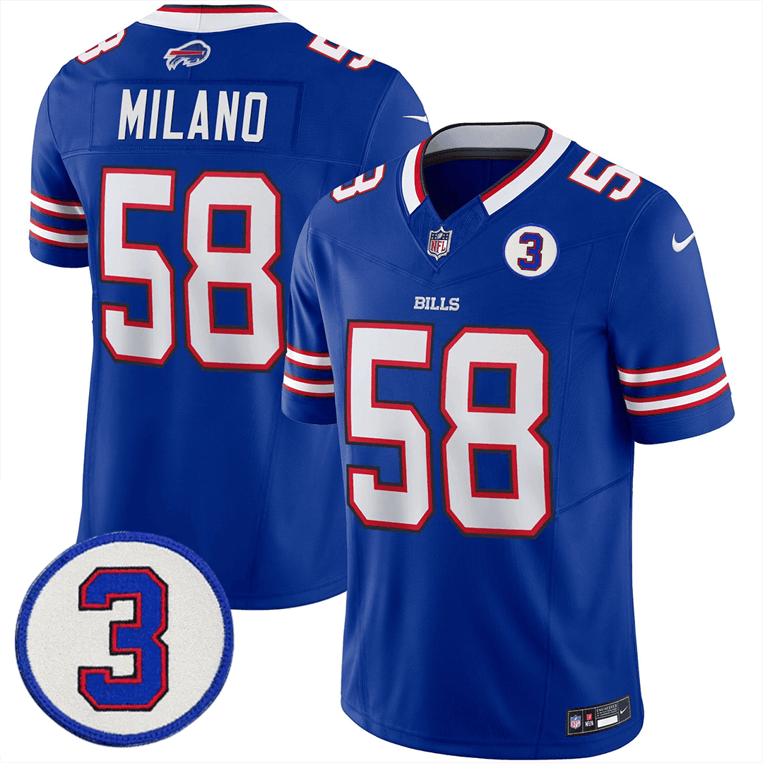 Men's Buffalo Bills Damar Honoring Patch Vapor Limited Jersey - All Stitched - Royal - Matt Milano — view 1