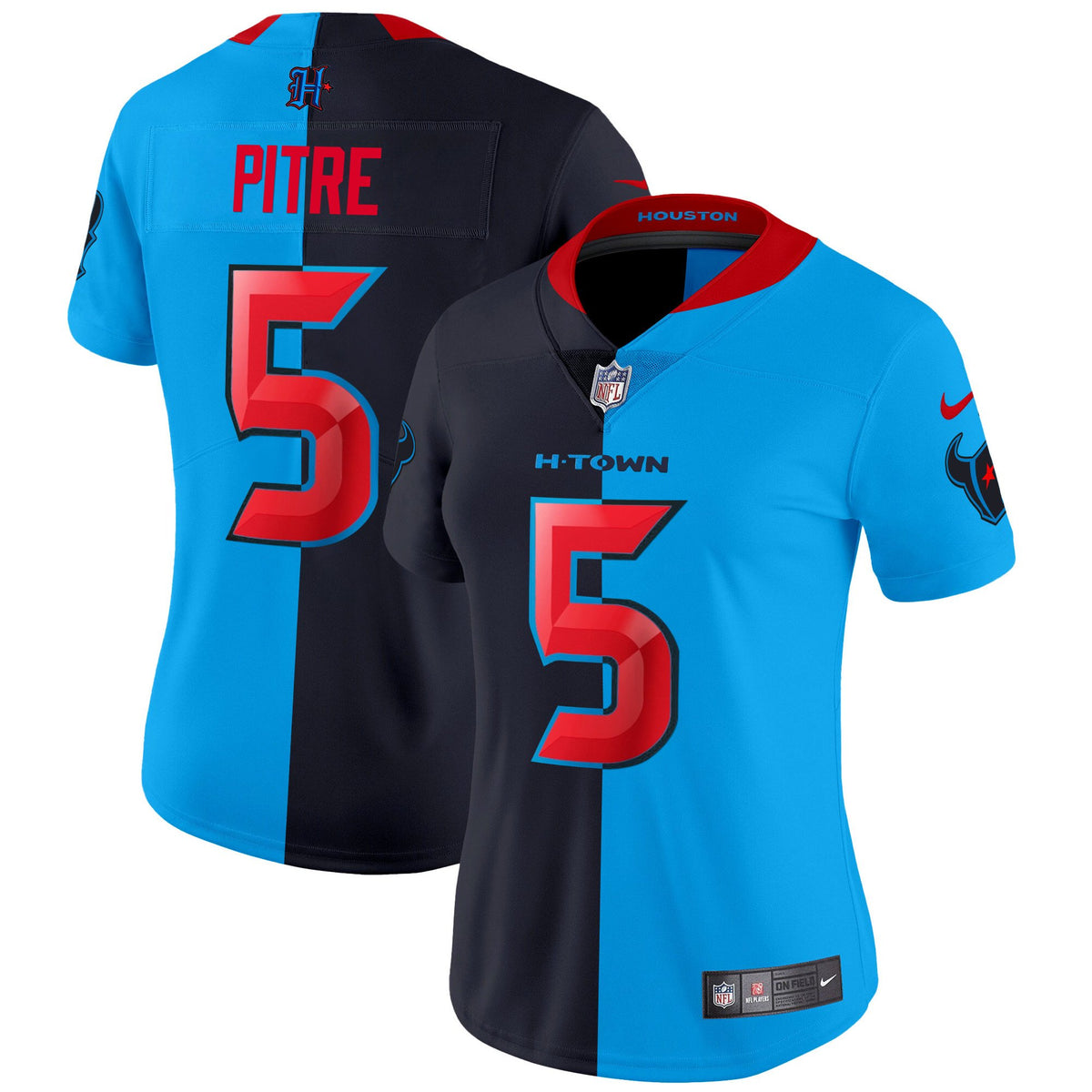 Women's Houston Texans 2024 Vapor Limited Jersey V2 - All Stitched - Split - Jalen Pitre — view 1