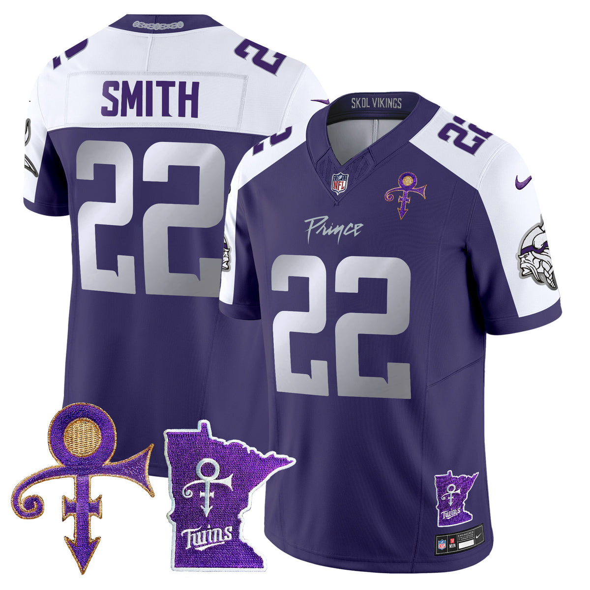 Men's Minnesota Vikings 2024 Prince Vapor Limited Jersey V2 - All Stitched - Purple Alternate - Harrison Smith — view 1