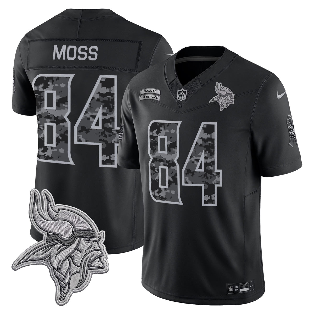 Minnesota Vikings 2026 Salute to Service Vapor Limited Jersey - All Stitched - Randy Moss — view 1