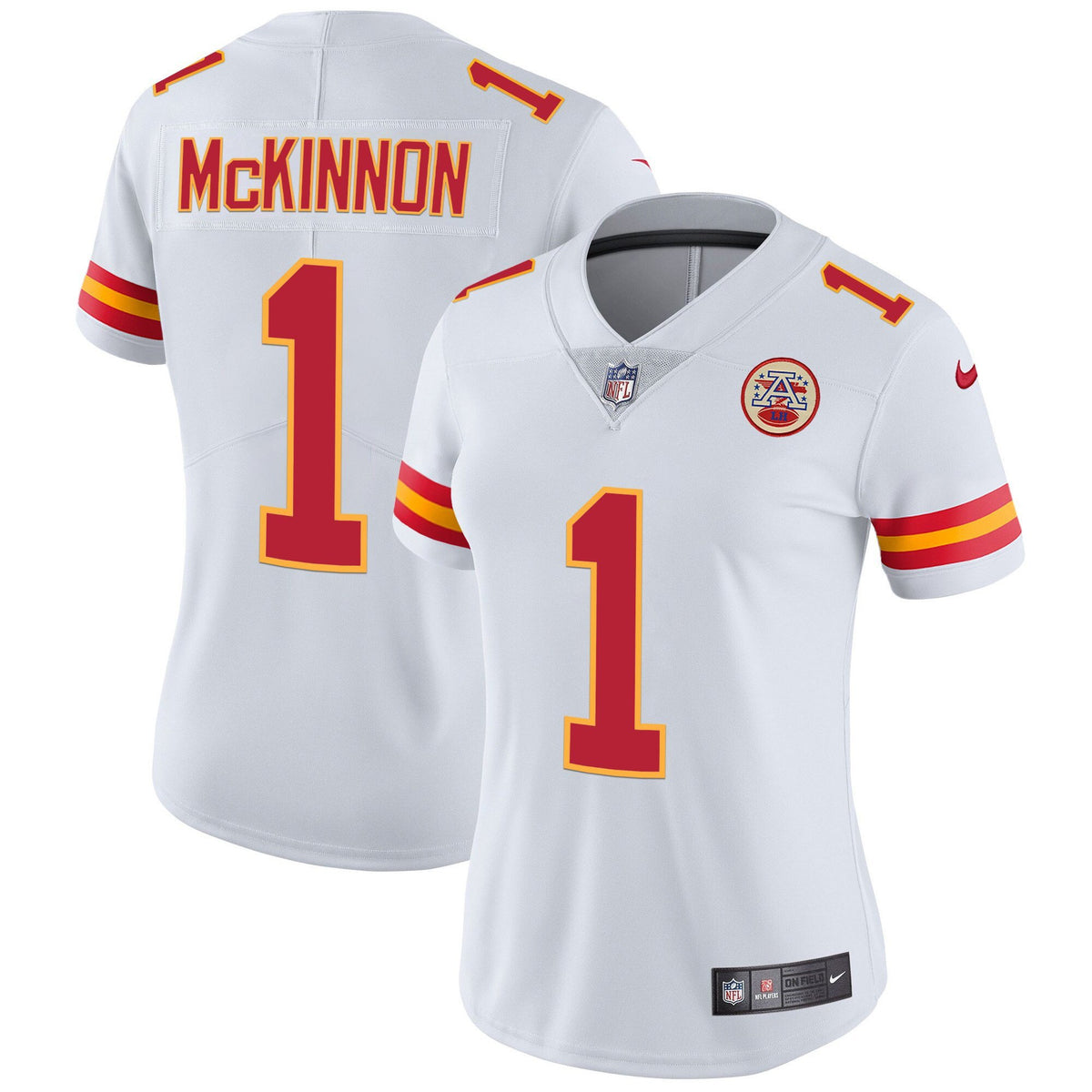 Women's Chiefs Player Vapor Jersey - All Stitched - White - Jerick McKinnon — view 1