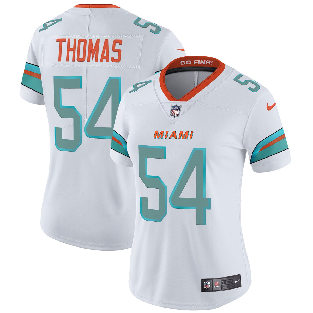 Women's Miami Dolphins 2025 Rivalries Vapor Limited Jersey - All Stitched - White - Zach Thomas — view 1
