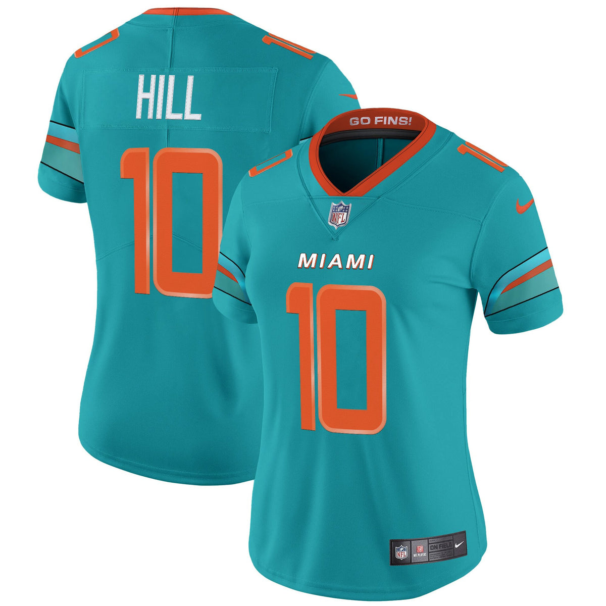 Women's Miami Dolphins 2025 Rivalries Vapor Limited Jersey - All Stitched - Aqua - Tyreek Hill — view 1