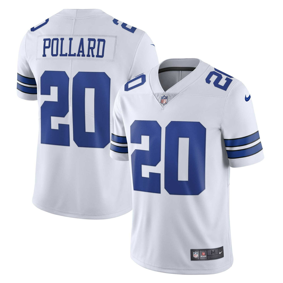 Tony Pollard Dallas Cowboys White Jersey - All Stitched — view 1