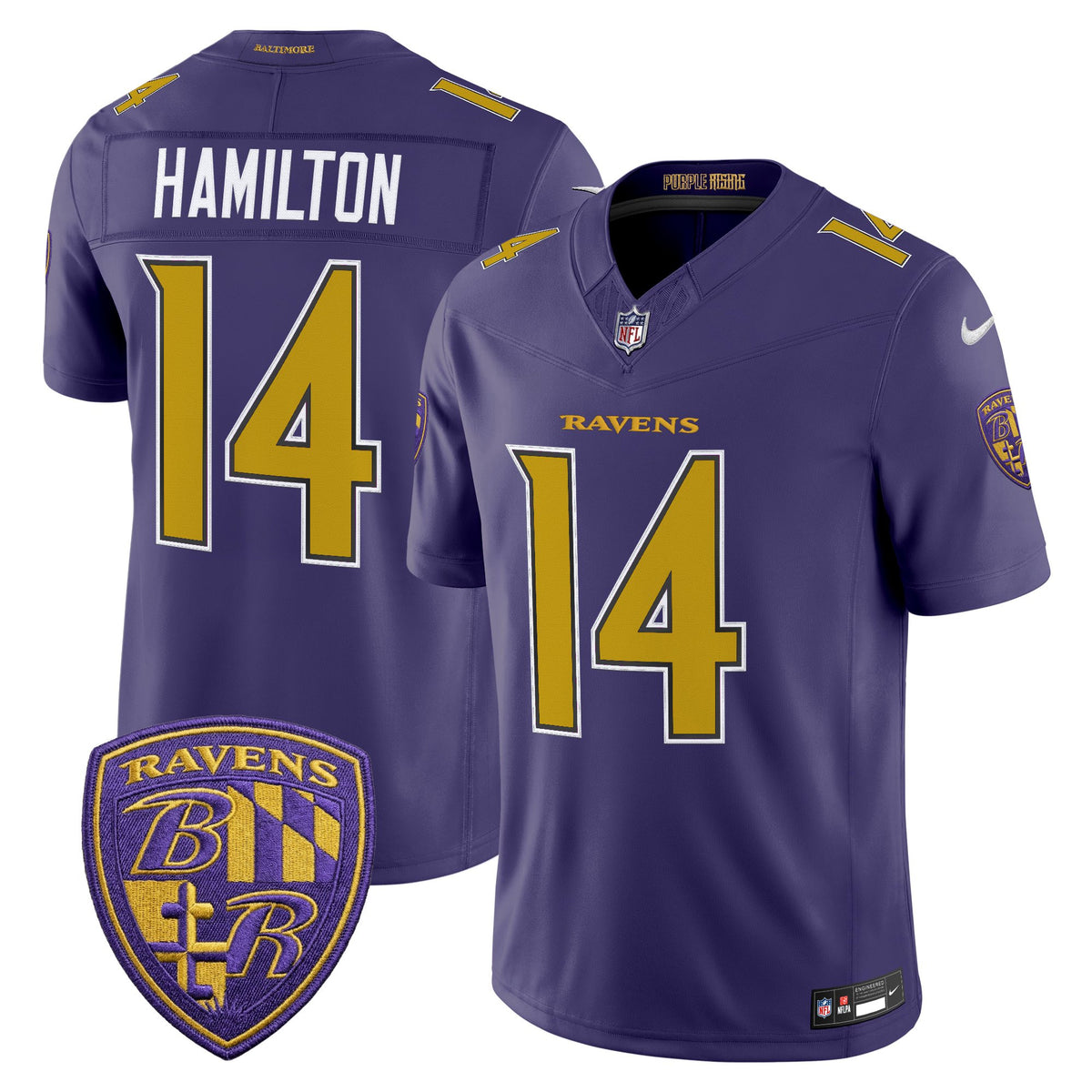Men's Baltimore Ravens 2026 Vapor Limited Jersey - All Stitched - Purple Limited - Kyle Hamilton — view 1