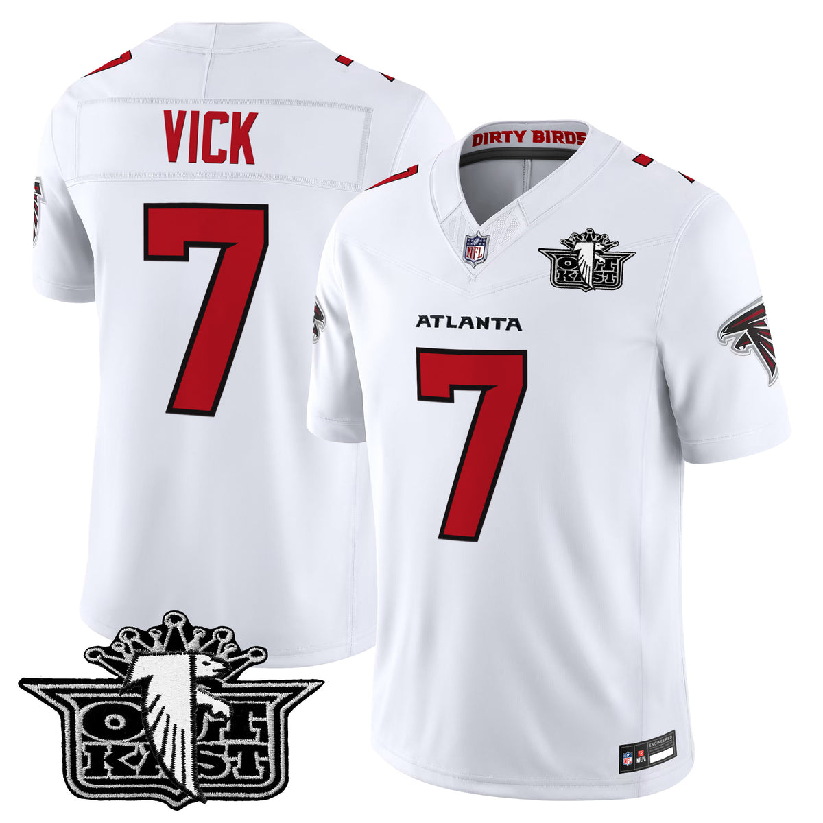 Men's Outkast x Atlanta Falcons 2026 Vapor Limited Jersey - All Stitched - White - Michael Vick — view 1