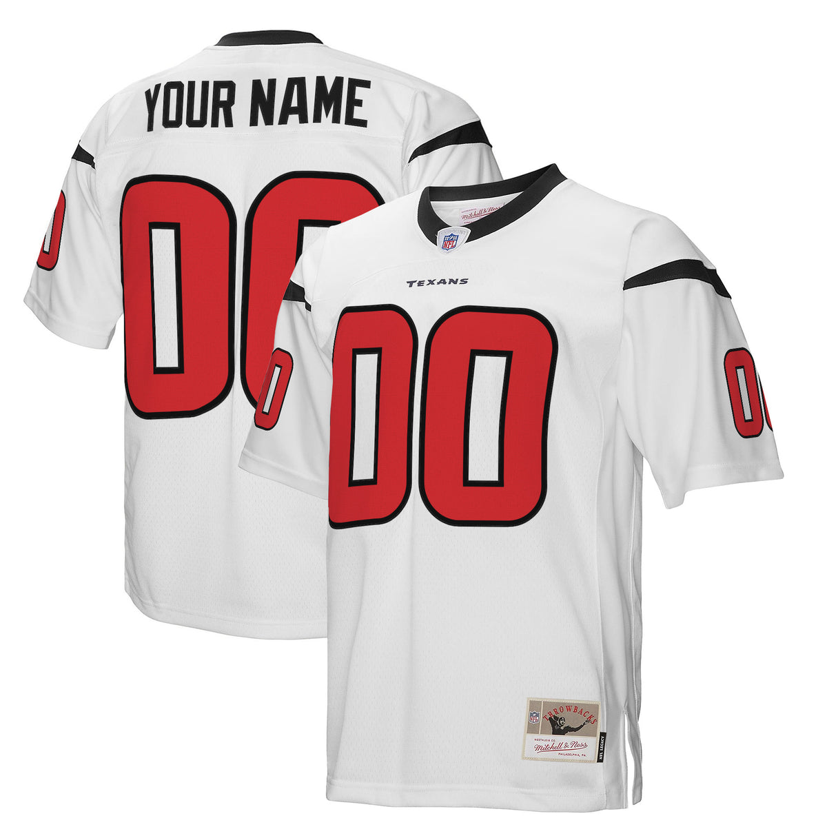 Houston Texans Throwback Legacy Custom Jersey - All Stitched - Custom — view 1