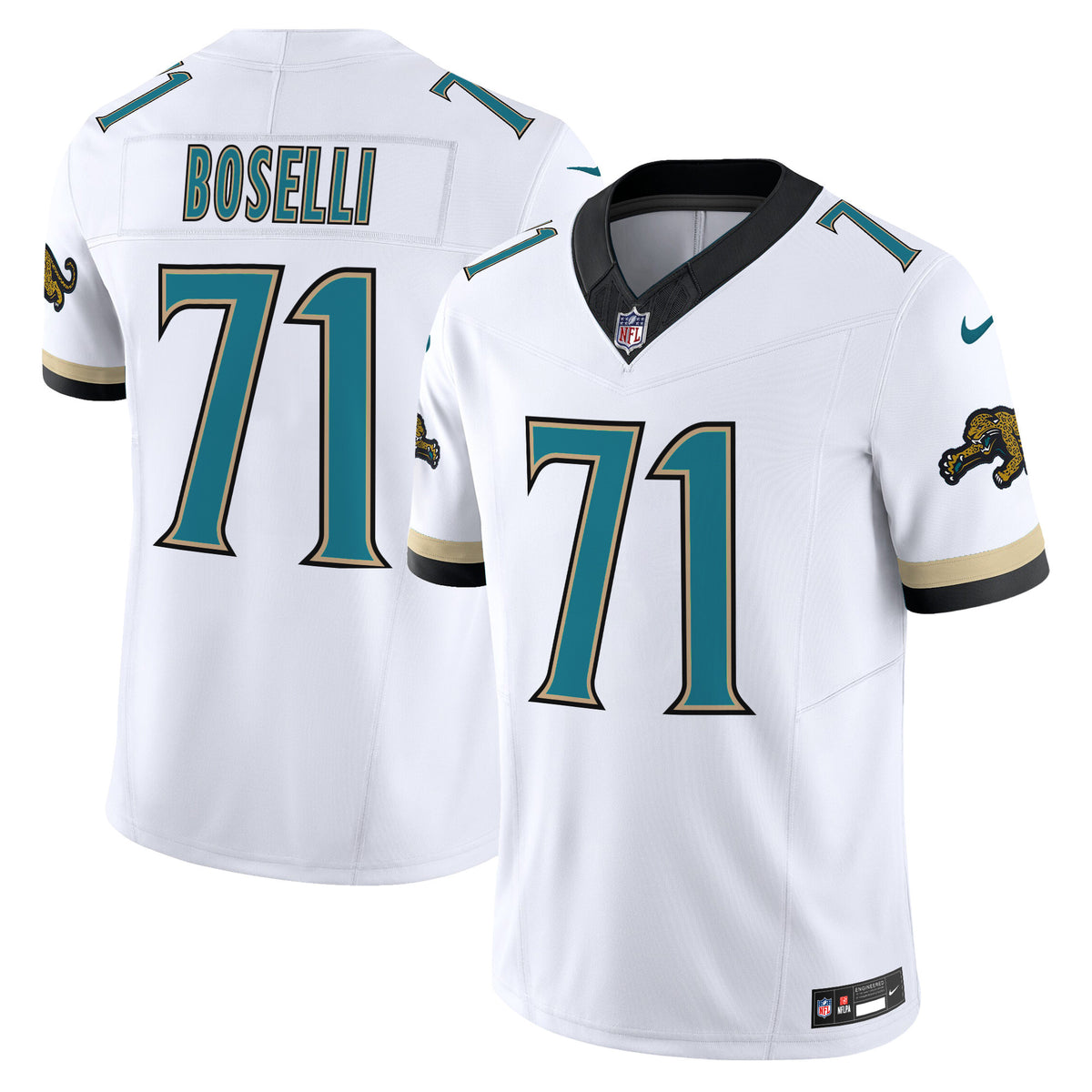 Men's Jacksonville Jaguars Throwback Vapor Limited Jersey - All Stitched - White - Tony Boselli — view 1