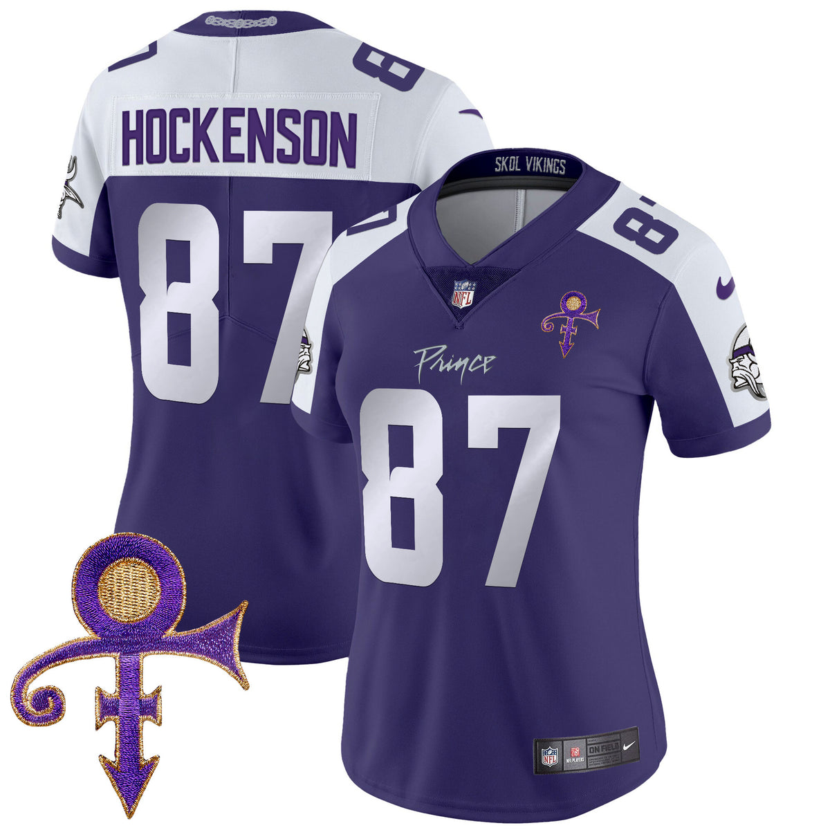 Women's Minnesota Vikings 2024 Prince Vapor Limited Jersey - All Stitched - Purple Alternate - T.J. Hockenson — view 1