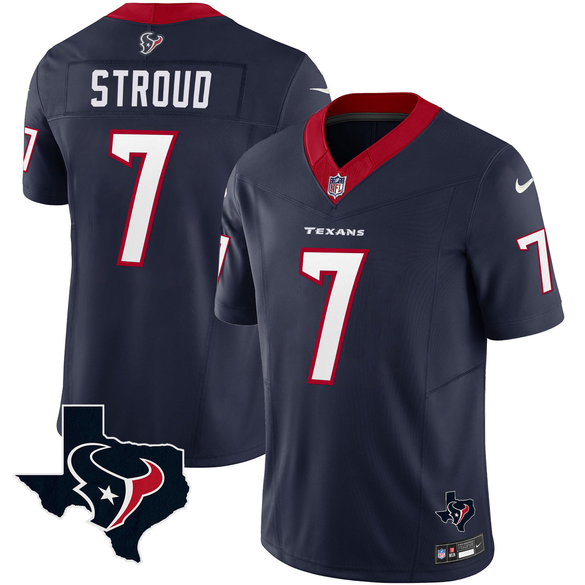 C.J. Stroud Houston Texans Vapor Limited Jersey - All Stitched - Navy — view 1