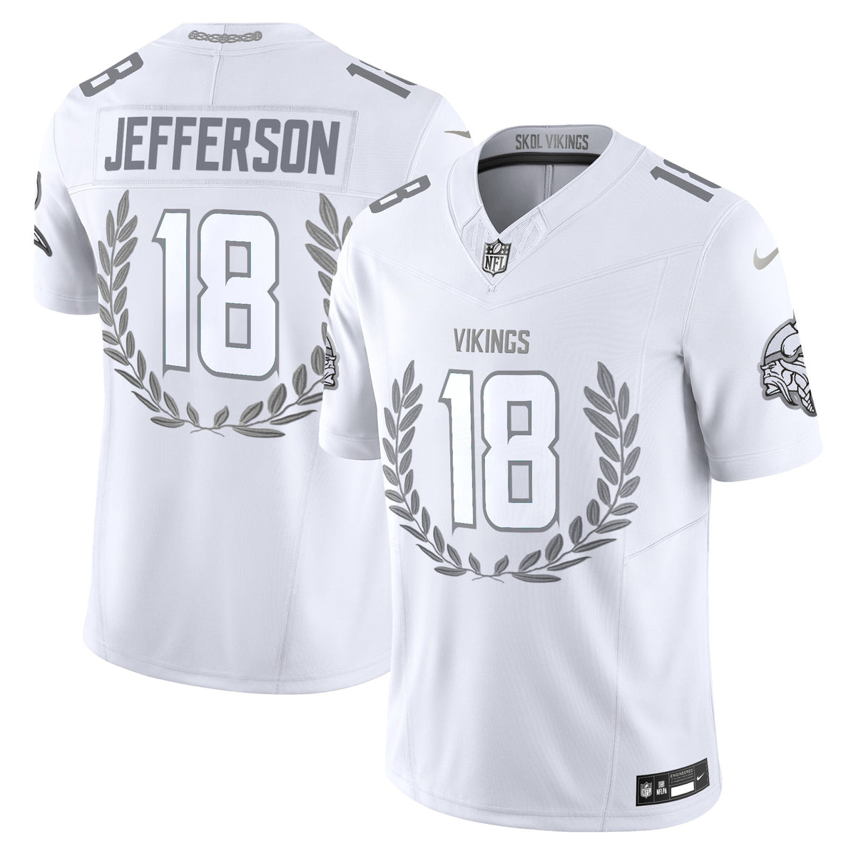 Minnesota Vikings Platinum MVP Vapor Limited Jersey - All Stitched - Justin Jefferson — view 1