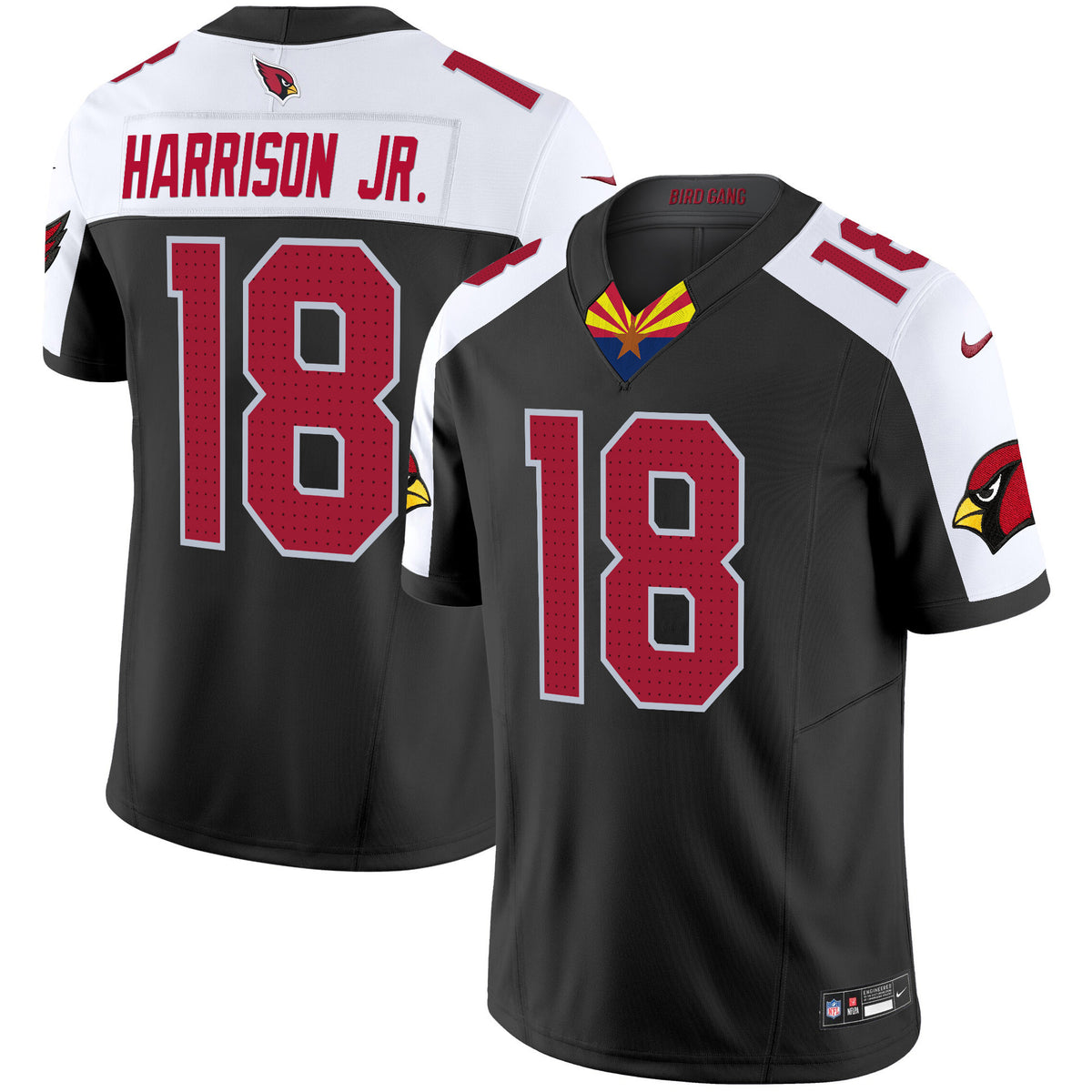 Men's Arizona Cardinals 2024 Special Vapor Limited Jersey V2 - All Stitched - Black Alternate - Marvin Harrison Jr — view 1