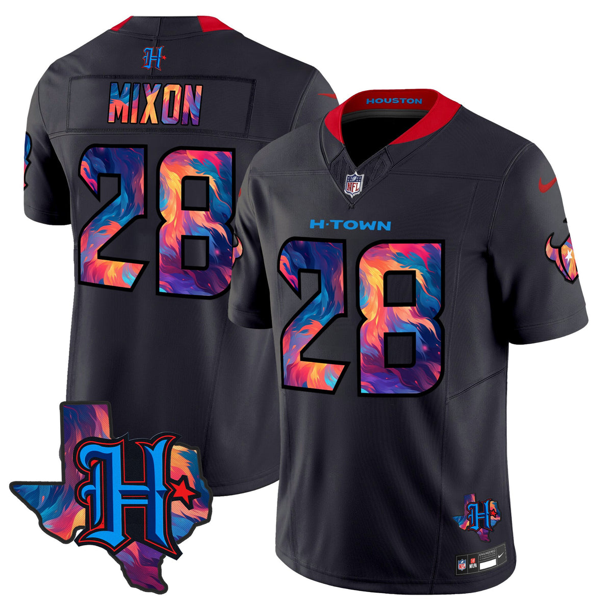 Men's Houston Texans 2024 Special Vapor Limited Jersey - All Stitched - Navy Limited - Joe Mixon — view 1