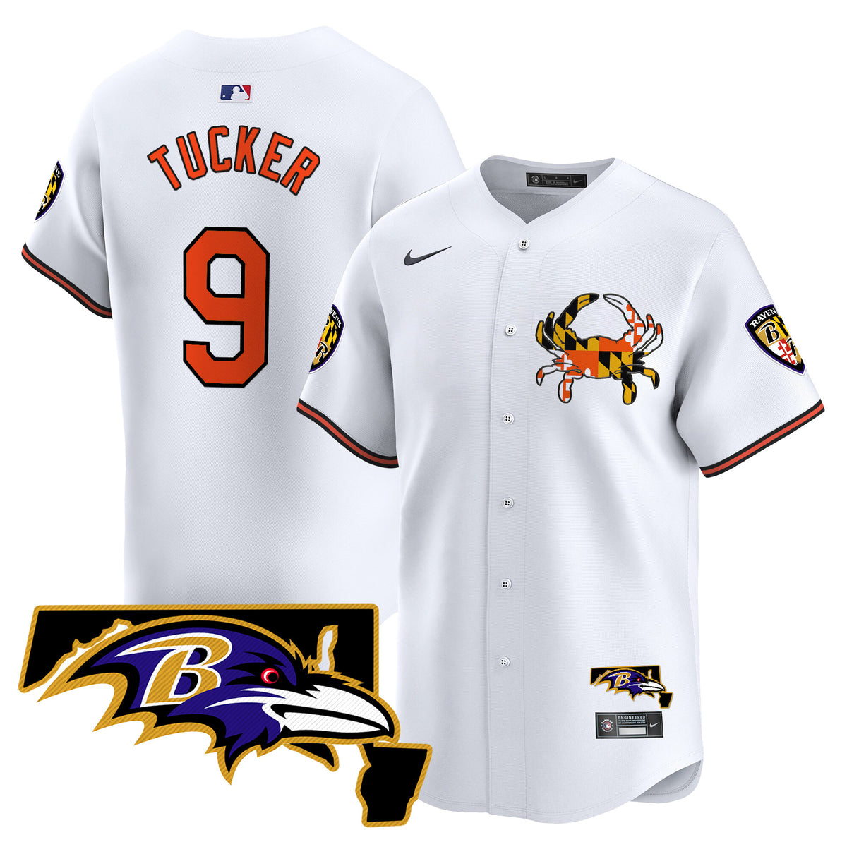 Men's Baltimore Ravens 2024 Vapor Premier Baseball Jersey - All Stitched - White - Justin Tucker — view 1