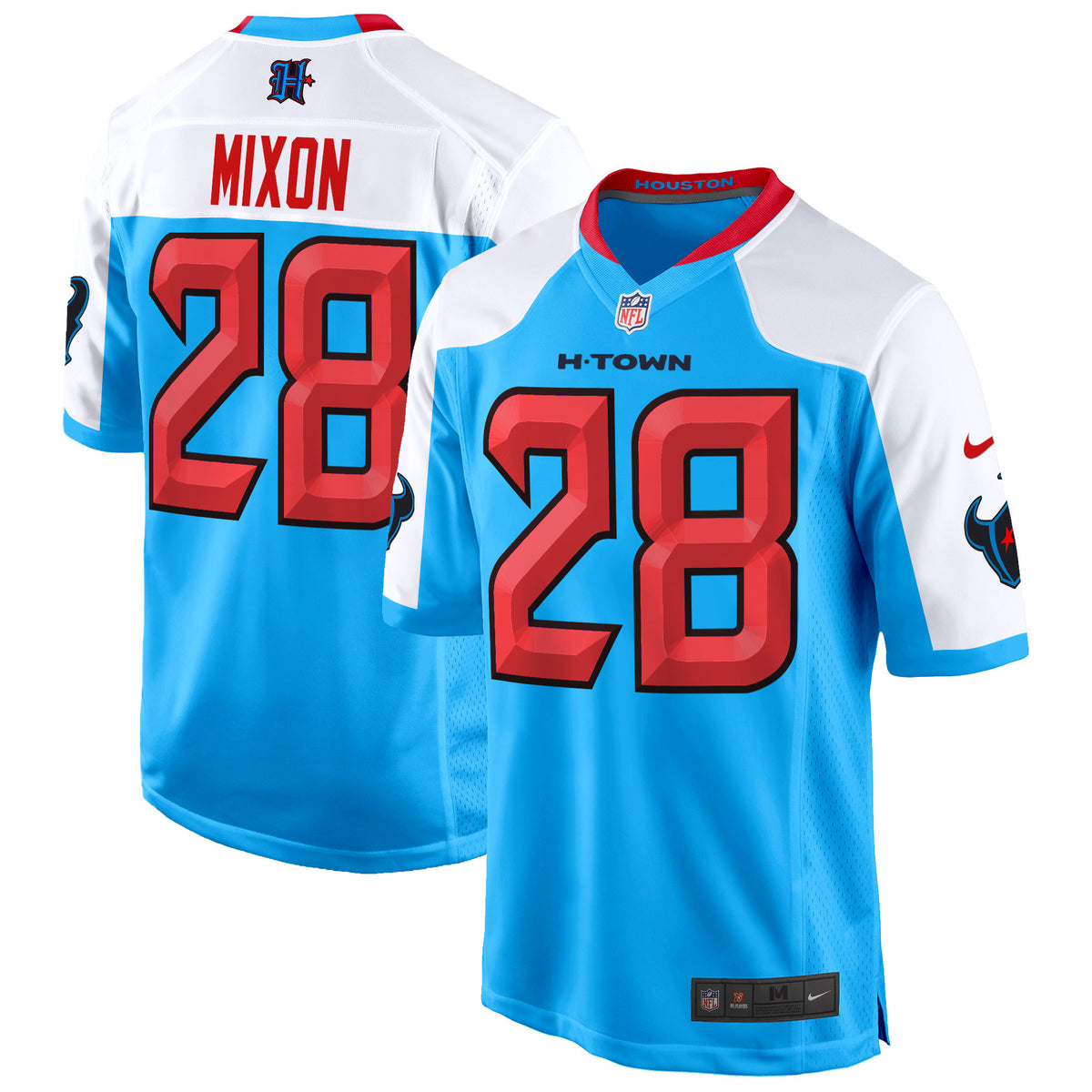 Men's Houston Texans 2024 Game Jersey - All Stitched - Blue Alternate - Joe Mixon — view 1