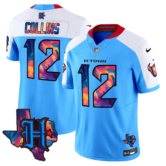 Men's Houston Texans 2024 Special Vapor Limited Jersey - All Stitched - Blue Alternate - Nico Collins — view 1