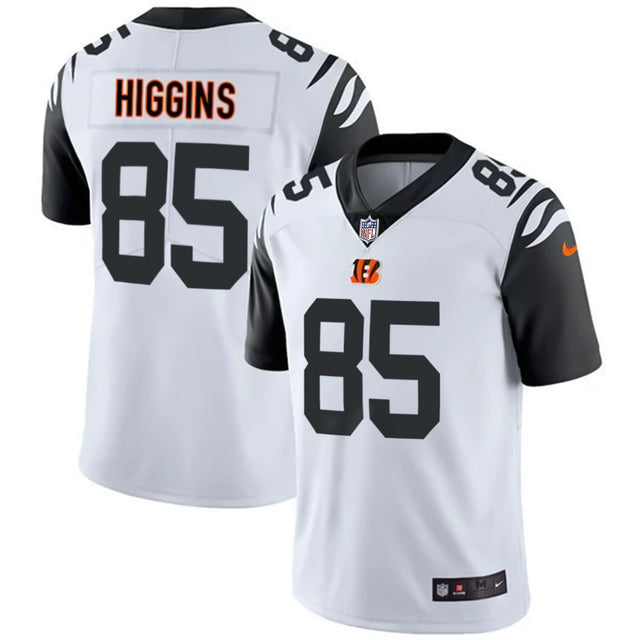 Men's Cincinnati Bengals White Gold & Black Gold Jersey - All Stitched - Color Rush - Tee Higgins — view 1