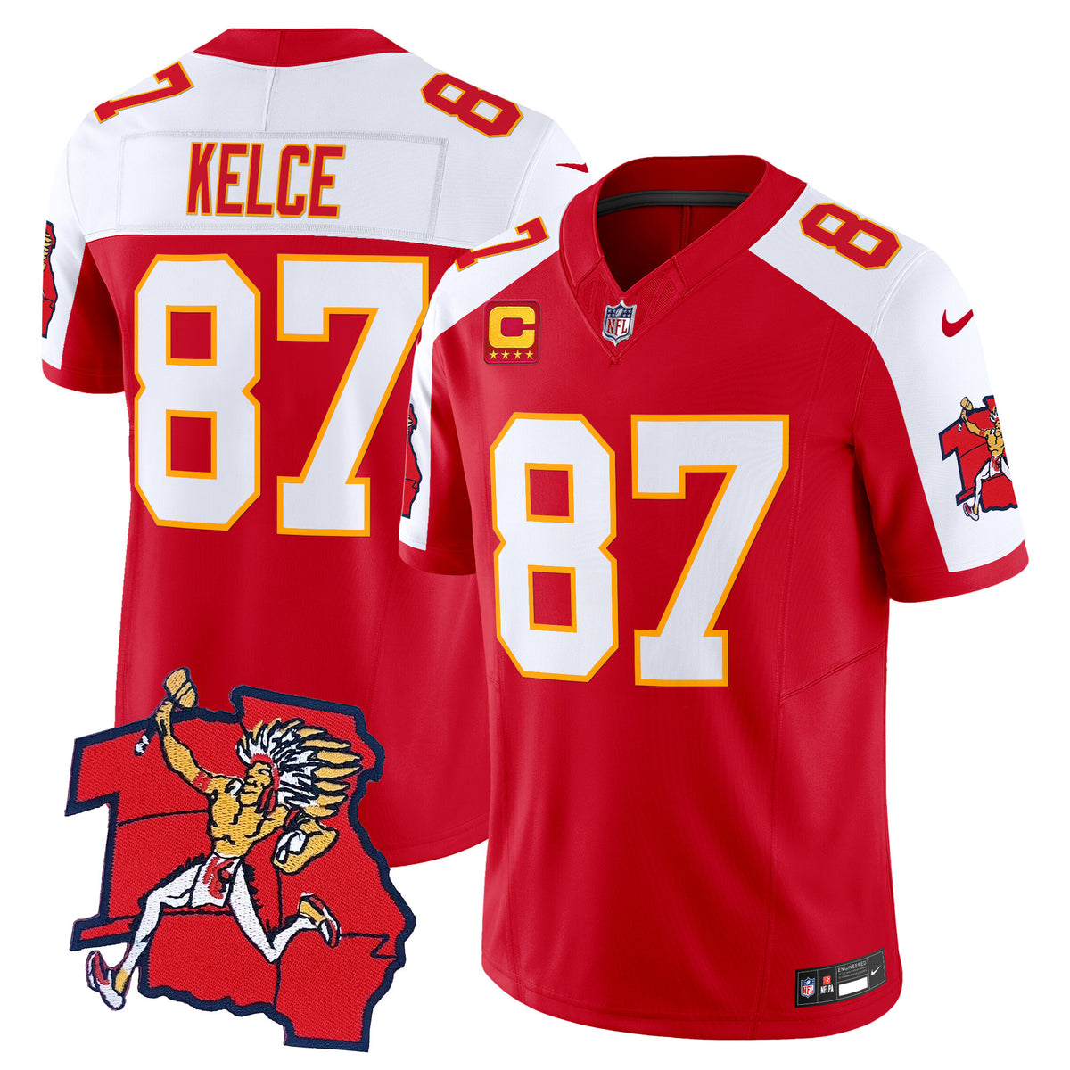Men's Chiefs 1963 Throwback Vapor Limited Jersey - All Stitched - Red Alternate - Travis Kelce — view 1