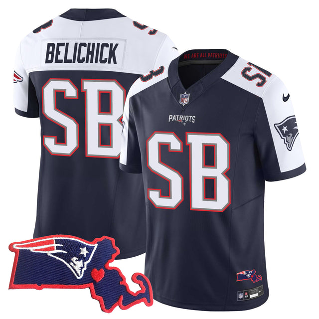 Women's Patriots Bill Belichick SB 36, 38, 39, 49, 51 Champions Vapor Jersey - All Stitched - Alternate - Bill Belichick — view 1