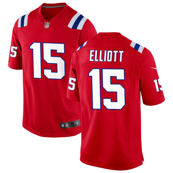 Ezekiel Elliott New England Patriots Jersey - All Stitched - Red — view 1