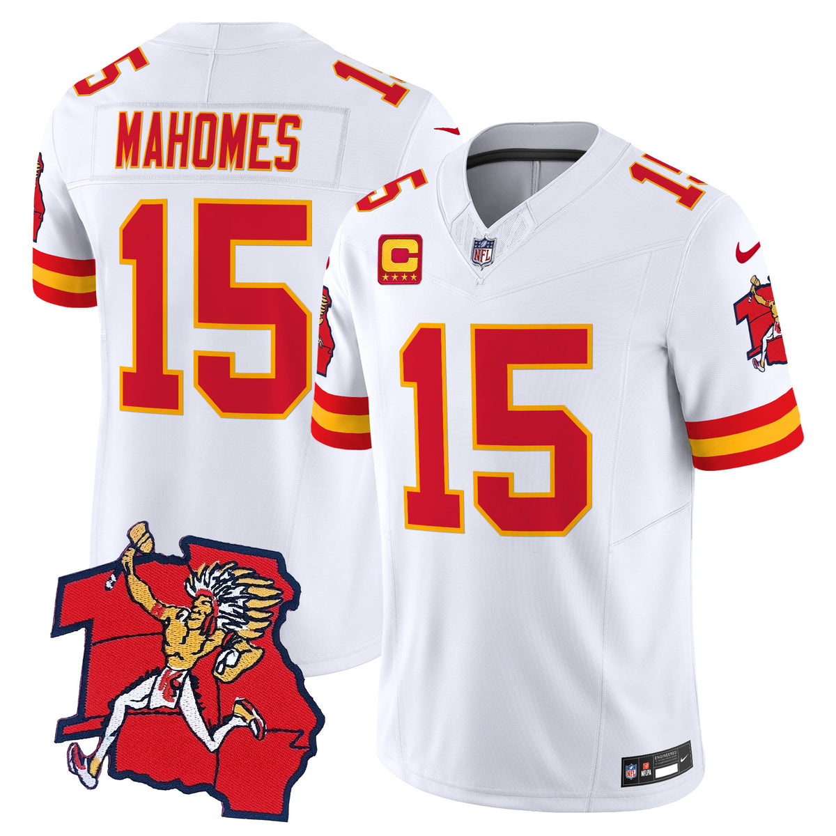 Men's Chiefs 1963 Throwback Vapor Limited Jersey - All Stitched - White - Patrick Mahomes — view 1