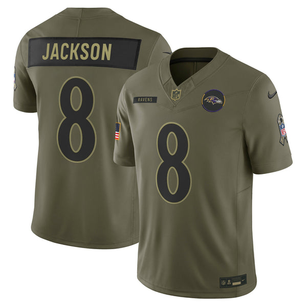 Baltimore Ravens 2025 Salute to Service Vapor Limited Jersey - All Stitched - Lamar Jackson — view 1