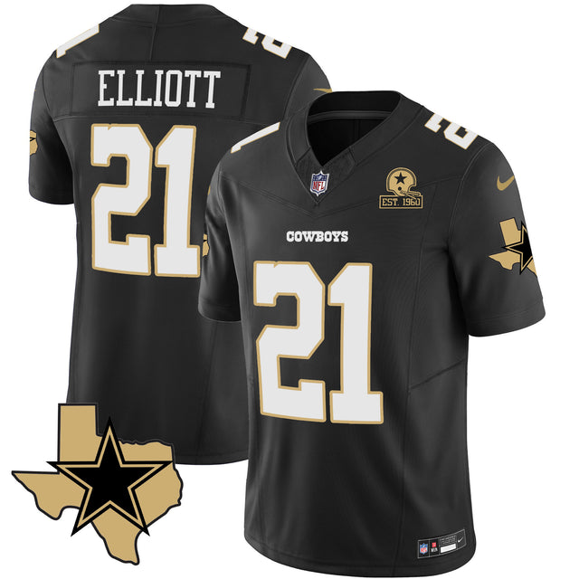 Men's Cowboys Special Vapor Limited Jersey - All Stitched - Black - Ezekiel Elliott — view 1