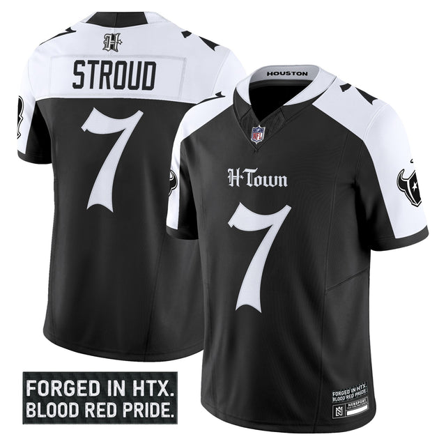Men's Houston Texans 'Gothic Lone Star Shadows Edition' Vapor Limited Jersey - All Stitched - Alternate - C.J. Stroud ~0132132 — view 1
