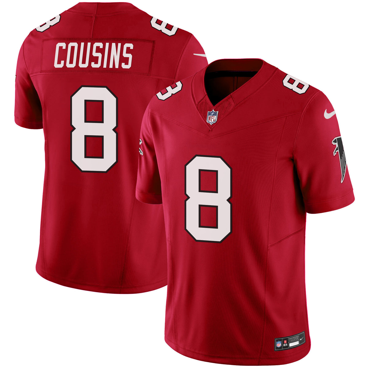 Men's Atlanta Falcons Vapor Limited Jersey - All Stitched - Red - Kirk Cousins — view 1