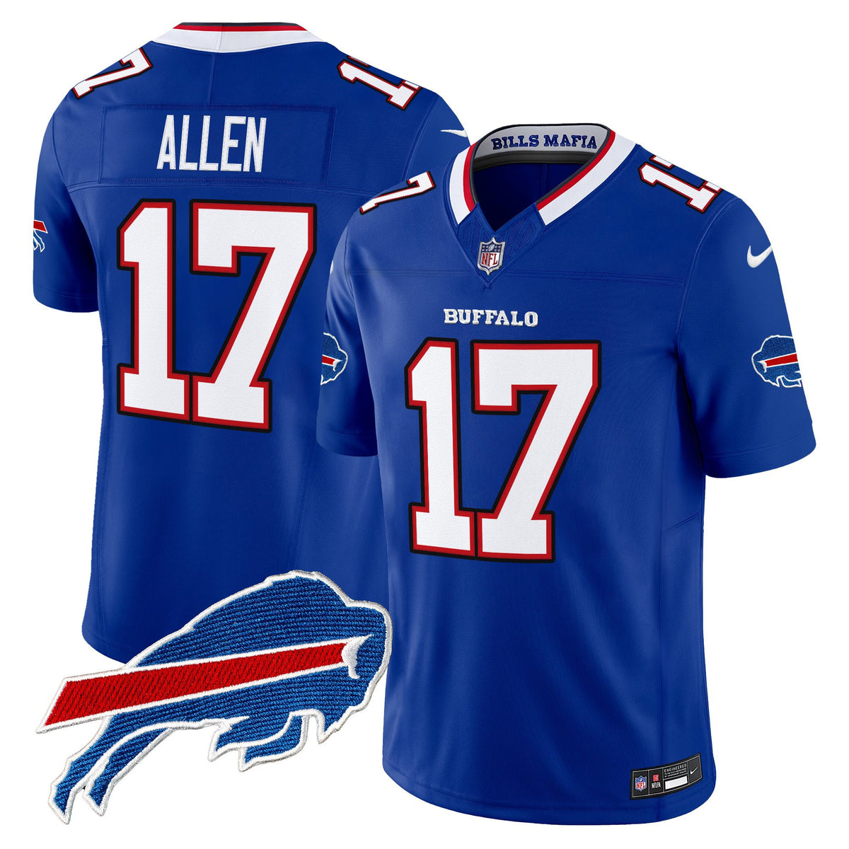 Men's Buffalo Bills 2025 Rivalries Vapor Limited Jersey - All Stitched - Royal - Josh Allen — view 1