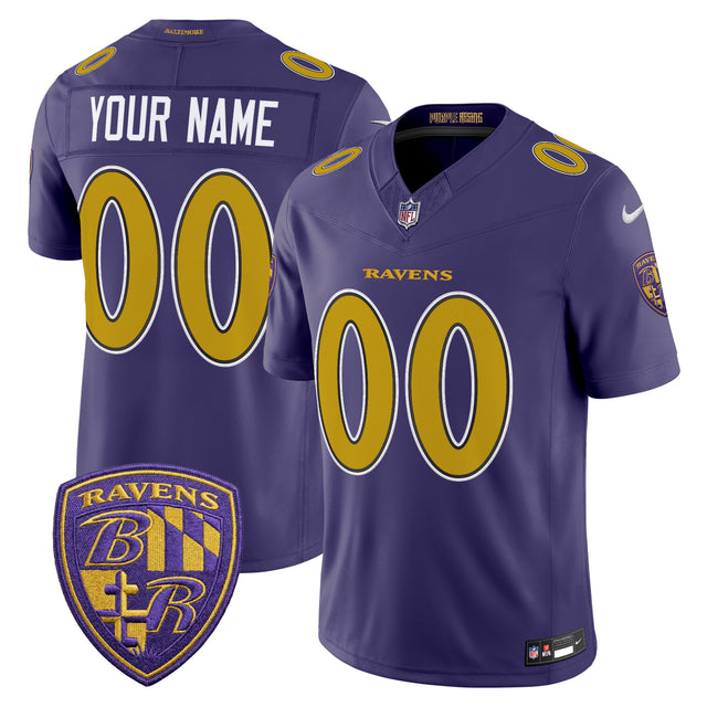 Baltimore Ravens 2026 Vapor Limited Custom Jersey - All Stitched - Purple Limited — view 1