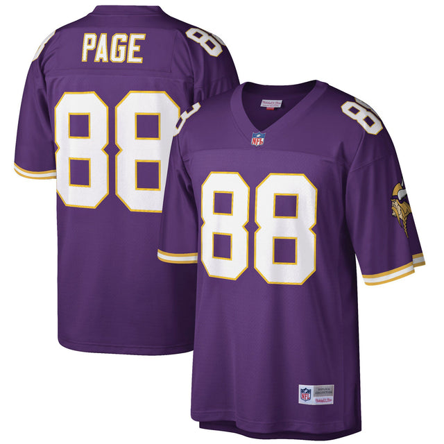 Men's Minnesota Vikings Throwback Player Jersey - All Stitched - Purple Retired - Alan Page — view 1