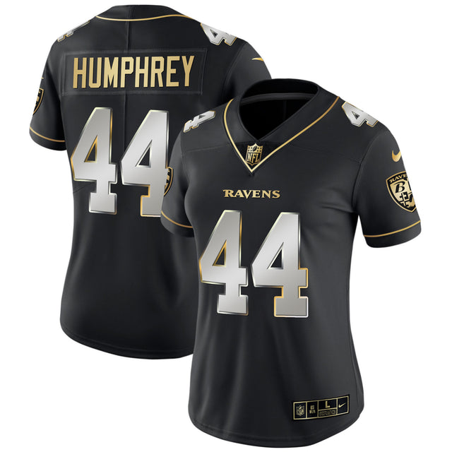 Women's Ravens Gold Vapor Jersey - All Stitched - Black Limited - Marlon Humphrey — view 1