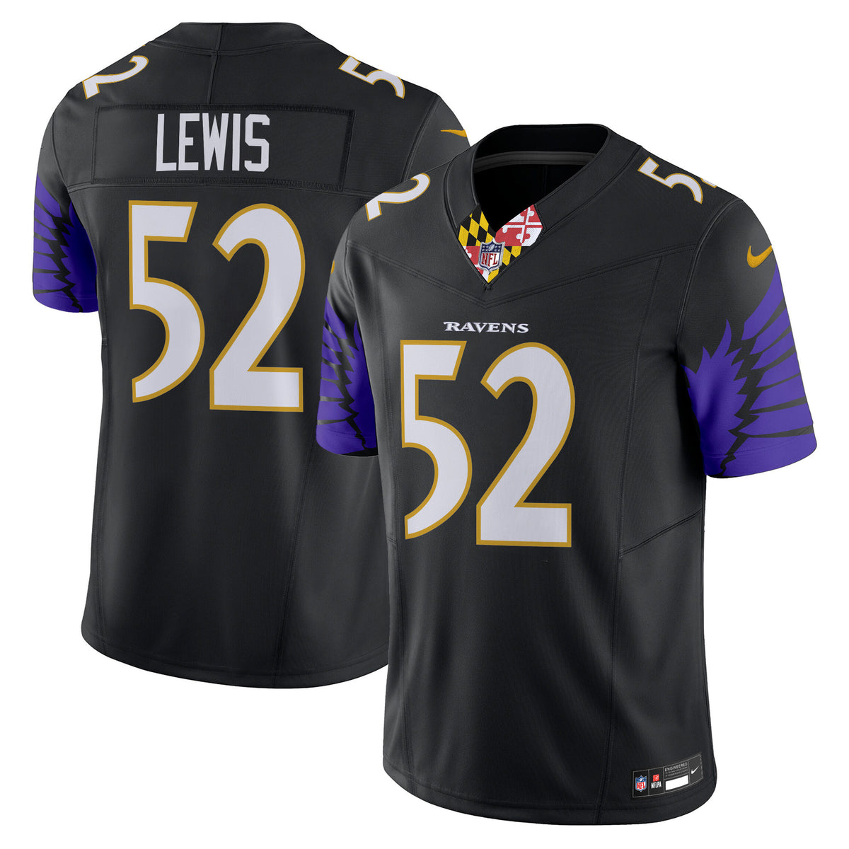 Men's Ravens Special Vapor Limited Jersey - All Stitched - Black - Ray Lewis — view 1