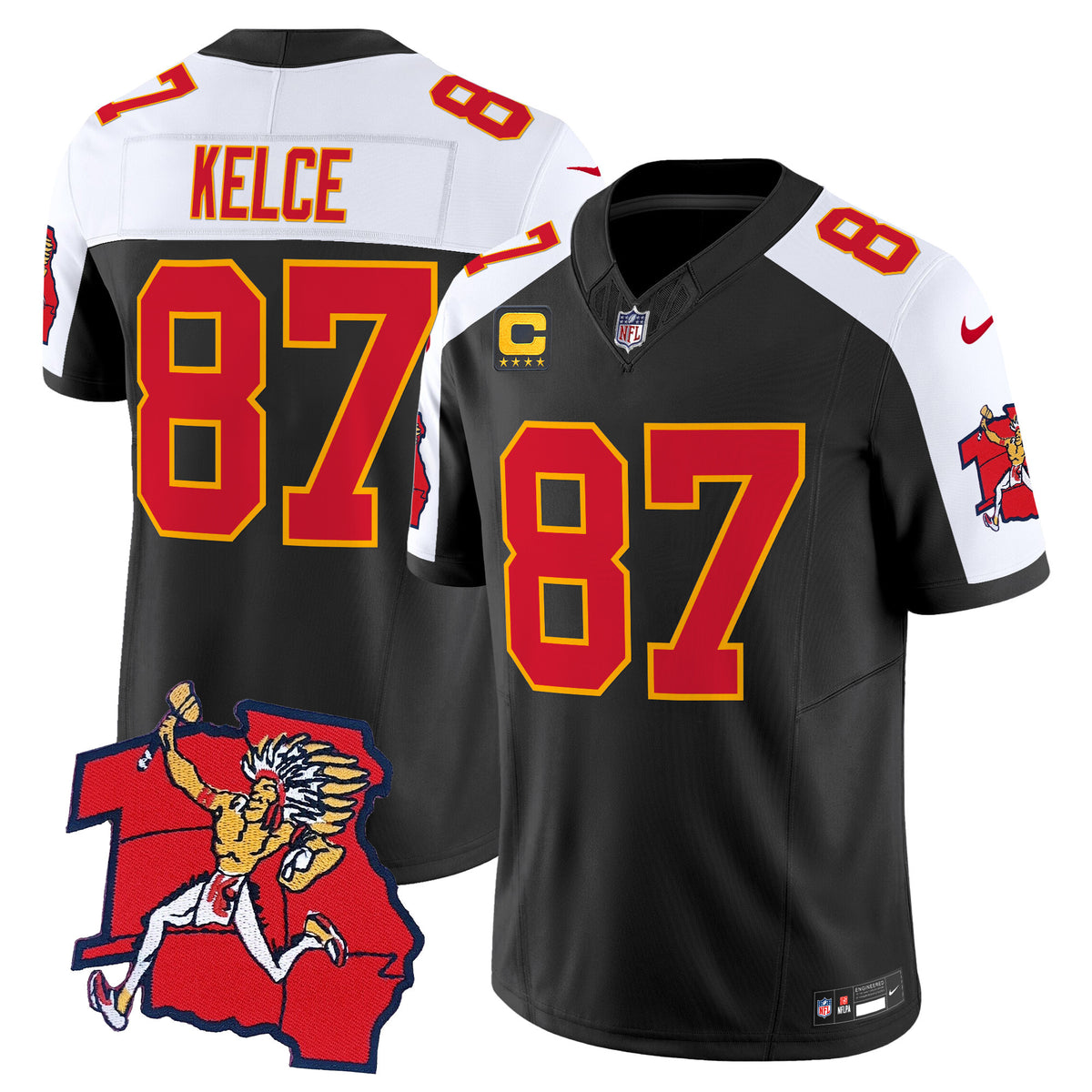 Men's Chiefs 1963 Throwback Vapor Limited Jersey - All Stitched - Black Alternate - Travis Kelce — view 1