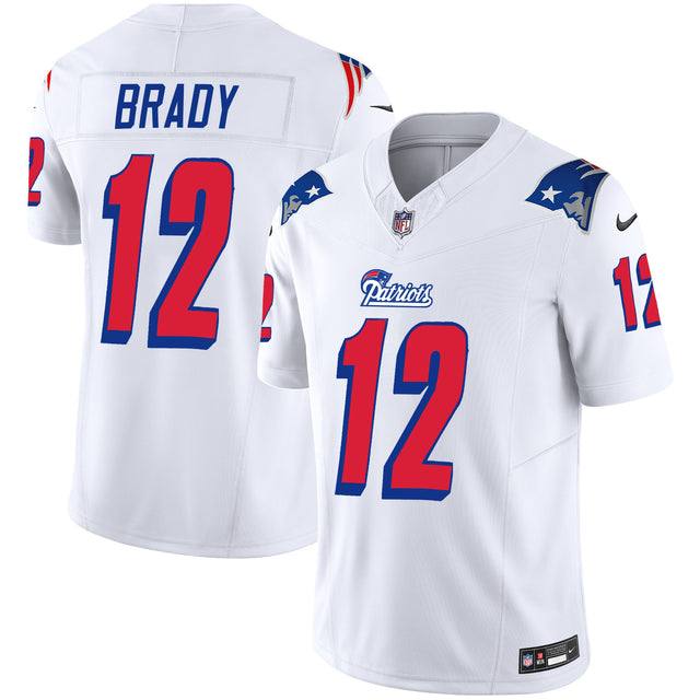 Men's Patriots 1996 Throwback Limited Vapor Jersey - All Stitched - White - Tom Brady — view 1