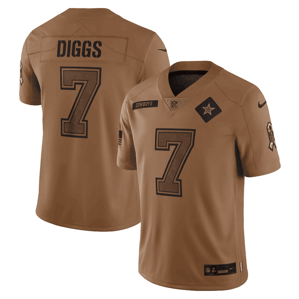 Trevon Diggs Dallas Cowboys 2023 Salute To Service Jersey - Brown — view 1