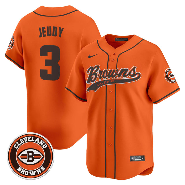 Men's Cleveland Browns 2025 Vapor Premier Limited Jersey - All Stitched - Orange - Jerry Jeudy — view 1