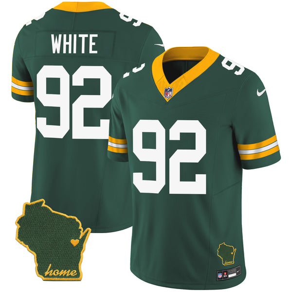 Men's Packers Home Patch Vapor Jersey - All Stitched - Green - Reggie White — view 1