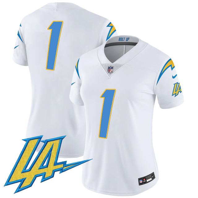 Women's Chargers Vapor Limited Jersey V2 - All Stitched - White - #1 Team — view 1
