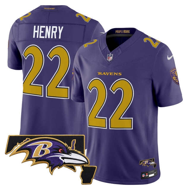 Men's Baltimore Ravens 2026 Vapor Limited Jersey V2 - All Stitched - Purple Limited - Derrick Henry — view 1