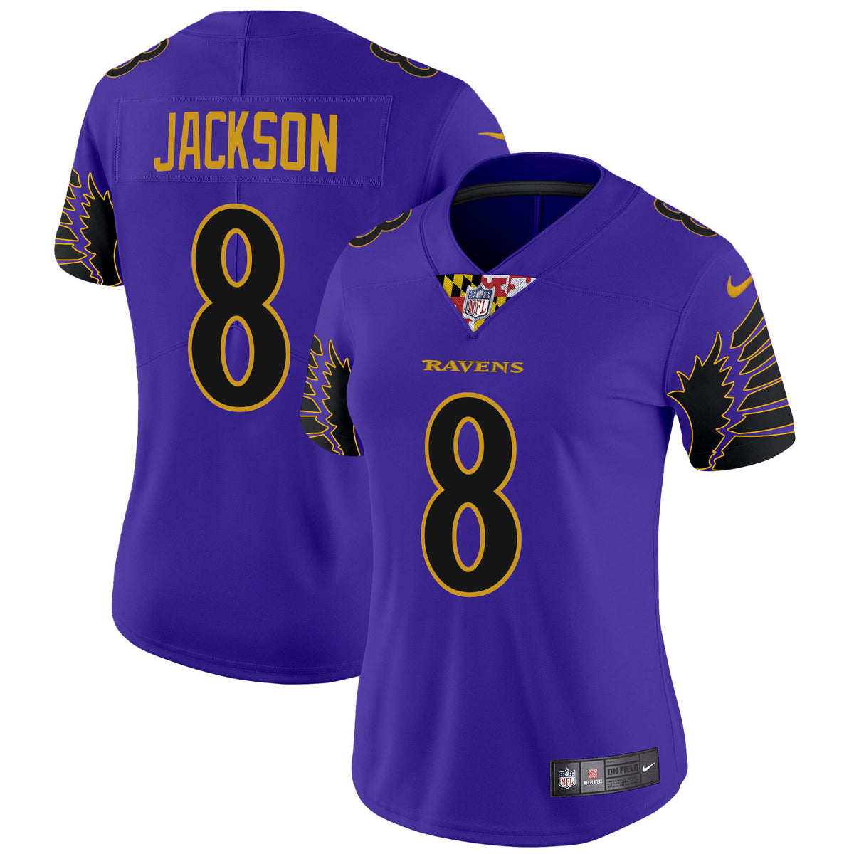 Women's Ravens Special Vapor Limited Jersey - All Stitched - Purple Limited - Lamar Jackson — view 1