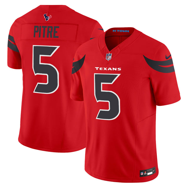 Men's Houston Texans 2024 Vapor Limited Jersey - All Stitched - Red - Jalen Pitre — view 1
