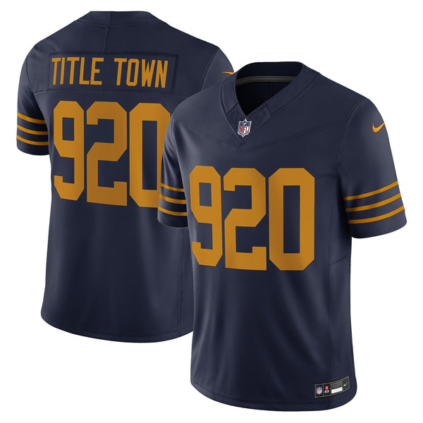 Men's Green Bay Packers The 1923 Classic Vapor Limited Jersey - All Stitched - Navy - Title Town 920 — view 1